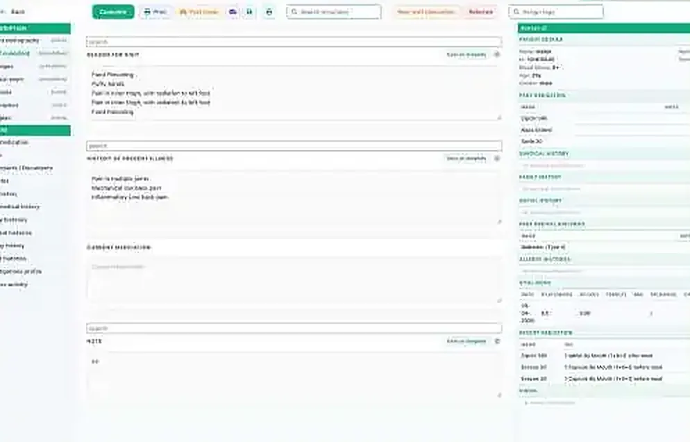 Shafa EHR — Prescription and clinical documentation with full patient history